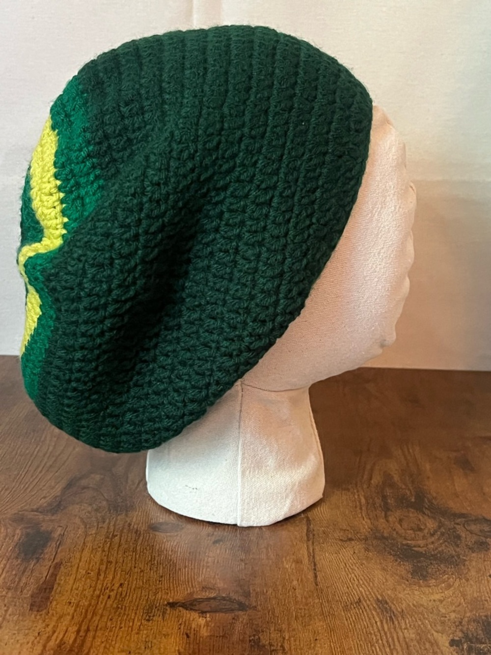 Green Crochet Beanie Tam